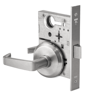 BEST 45H0N 15S 626 Passage Mortise Lever Lock w/ 15 Lever and S Rose, Satin Chrome Finish