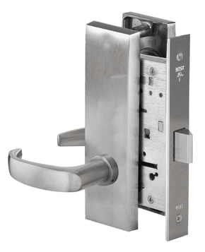 BEST 45H0N 15M 626 Passage Mortise Lever Lock w/ 15 Lever and M Escutcheon, Satin Chrome Finish