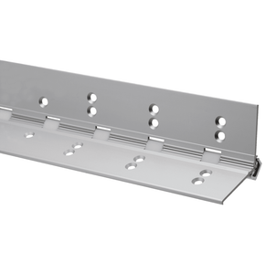Ives 224HD 95 US28 Full Mortise Aluminum Geared Continuous Hinge, 95", Door Edge Protector, Aluminum Finish