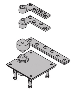 Ives 7227 SET 3/4" Offset Pivot Set, 700lb w/ Top Header and Bottom Base Mount