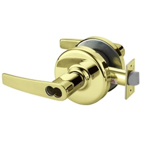 Corbin Russwin CL3157 AZD 605 M08 Grade 1 Storeroom Cylindrical Lever Lock, Accepts Small Format IC Core (SFIC), Bright Brass Finish