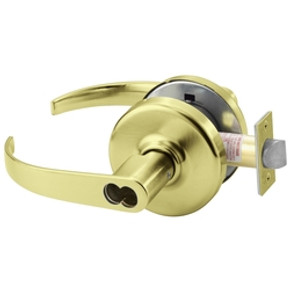 Corbin Russwin CL3157 PZD 606 M08 Grade 1 Storeroom Cylindrical Lever Lock, Accepts Small Format IC Core (SFIC), Satin Brass Finish