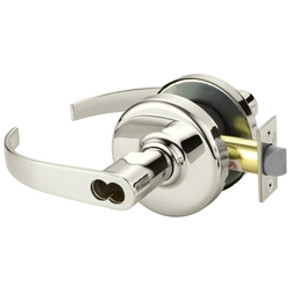 Corbin Russwin CL3172 PZD 618 CL6 Grade 1 Apartment, Exit or Public Toilet Cylindrical Lever Lock, Accepts Large Format IC Core (LFIC), Bright Nickel Finish