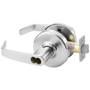 Corbin Russwin CL3193 NZD 626 CL6 Grade 1 Service Station Vandal Resistance Cylindrical Lever Lock, Accepts Large Format IC Core (LFIC), Satin Chrome Finish