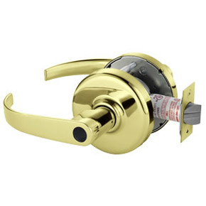 Corbin Russwin CL3372 PZD 605 LC Extra Heavy-Duty Apartment, Exit or Public Toilet Conventional Less Cylinder Lever Lock, Bright Brass Finish