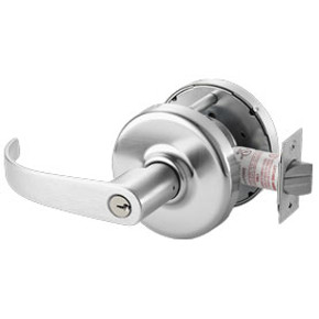 Corbin Russwin CL3381 PZD 626 Keyed Lever x Blank Plate Lock, Satin Chrome Finish