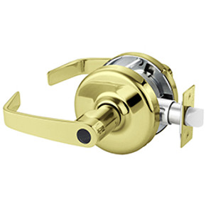 Corbin Russwin CL3561 NZD 605 LC Heavy-Duty Entrance or Office Conventional Less Cylinder Lever Lock, Bright Brass Finish