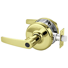 Corbin Russwin CL3561 AZD 605 LC Heavy-Duty Entrance or Office Conventional Less Cylinder Lever Lock, Bright Brass Finish