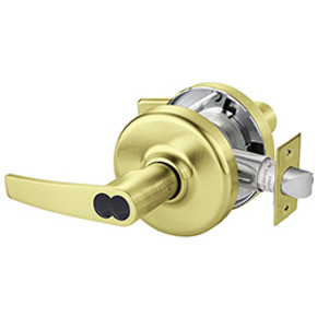 Corbin Russwin CL3555 AZD 605 CL6 Heavy-Duty Classroom Cylindrical Lever Lock, Accepts Large Format IC Core (LFIC), Bright Brass Finish