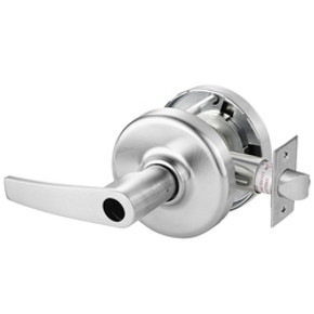 Corbin Russwin CL3581 AZD 626 LC Keyed Lever x Blank Plate Conventional Less Cylinder Lever Lock, Satin Chrome Finish