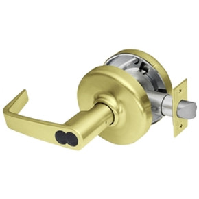 Corbin Russwin CL3581 NZD 606 M08 Keyed Lever x Blank Plate Cylindrical Lever Lock, Accepts Small Format IC Core (SFIC), Satin Brass Finish