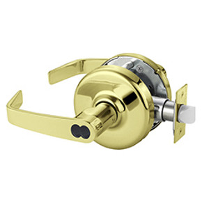 Corbin Russwin CL3857 NZD 605 M08 Grade 2 Storeroom or Closet Cylindrical Lever Lock, Accepts Small Format IC Core (SFIC), Bright Brass Finish