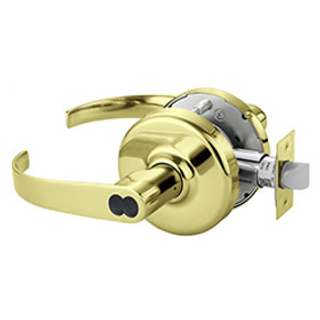 Corbin Russwin CL3851 PZD 605 CL6 Grade 2 Entrance or Office Cylindrical Lever Lock, Accepts Large Format IC Core (LFIC), Bright Brass Finish