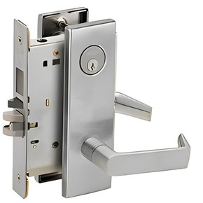 Schlage L9453P 06N Entrance Mortise Lock with Deadbolt, w/ 06 Lever and N Escutcheon