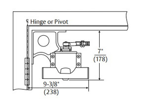 Norton 2-B/F 690 Corner Bracket, 78-B/F Series, Dark Bronze