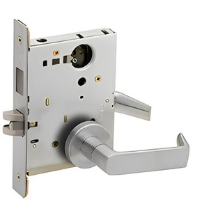 Schlage L9456L 06A Corridor Mortise Lock with Deadbolt, Less Cylinder, w/ 06 Lever and A Rose