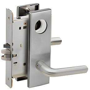 Schlage L9050L 02N Office and Inner Entry Mortise Lock, Less Cylinder