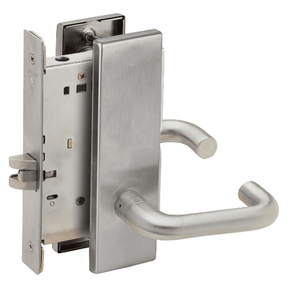 Schlage L9010 03N Mortise Passage Lock, w/ 03 Lever and N Escutcheon