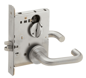 Schlage L9040 03A Mortise Bath/Bedroom Privacy Lock, w/ 03 Lever and A Rose
