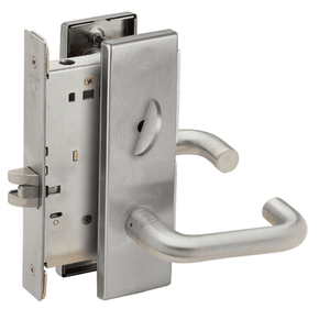 Schlage L9040 03N Mortise Bath/Bedroom Privacy Lock, w/ 03 Lever and N Escutcheon