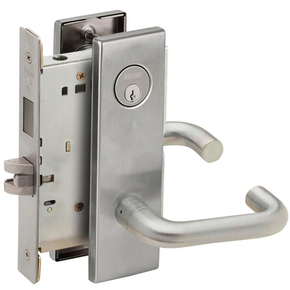 Schlage L9466P 03N Store/Utility Room Mortise Lock with Deadbolt, w/ 03 Lever and N Escutcheon