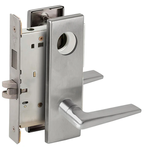 Schlage L9465L 05N Closet/Storeroom Mortise Lock with Deadbolt, Less Cylinder