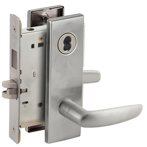 Schlage L9466J 07N Store/Utility Room Mortise Lock with Deadbolt, Accepts large Format IC Core (LFIC)
