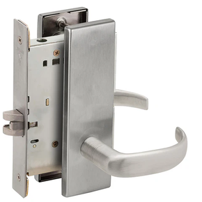 Schlage L9010 17N Mortise Passage Lock, w/ 17 Lever and N Escutcheon