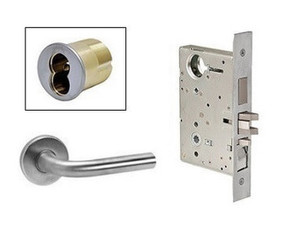 Corbin Russwin ML2067 RSA 626 CL6 Apartment or Dormitory Mortise Lock, Accepts Large Format IC Core (LFIC), Satin Chrome Finish