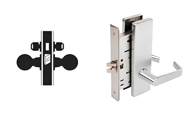 Falcon MA371L DN Store Door Mortise Lock, Less conventional cylinder