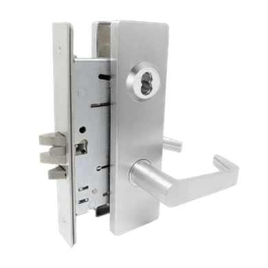 Falcon MA411B DN Asylum Mortise Lock, Accepts Small Format IC Core