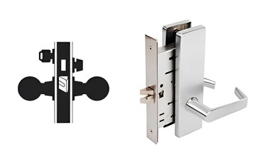 Falcon MA541CP6 DN Entry or Office Mortise Lock, w/ Schlage C Keyway