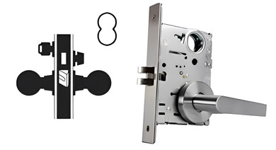 Falcon MA571B DG Dormitory or Exit Mortise Lock, Accepts Small Format IC Core