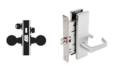 Falcon MA571CP6 DN Dormitory or Exit Mortise Lock, w/ Schlage C Keyway