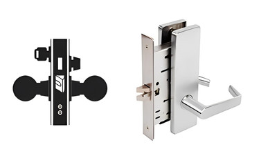 Falcon MA621CP6 DN Apartment Corridor Mortise Lock, w/ Schlage C Keyway