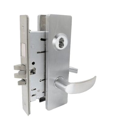 Falcon MA431B AN 626 Security Mortise Lock, Accepts Small Format IC Core, Satin Chrome Finish