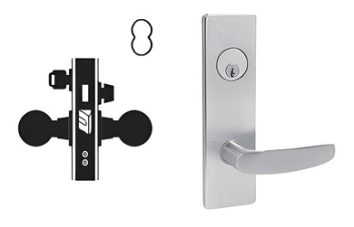 Falcon MA621B AN Apartment Corridor Mortise Lock, Accepts Small Format IC Core