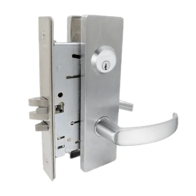 Falcon MA381P QN 626 Apartment Exit Mortise Lock, Satin Chrome Finish
