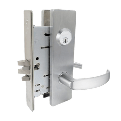 Falcon MA411P QN 626 Asylum Mortise Lock, Satin Chrome Finish