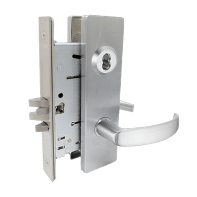 Falcon MA411B QN 626 Asylum Mortise Lock, Accepts Small Format IC Core, Satin Chrome Finish