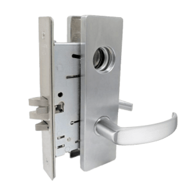 Falcon MA411L QN 626 Asylum Mortise Lock, Less conventional cylinder, Satin Chrome Finish