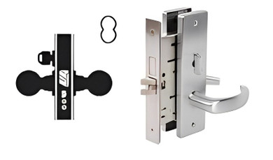 Falcon MA521B QN Entry/Office Mortise Lock, Accepts Small Format IC Core