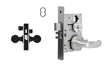 Falcon MA571B QG Dormitory or Exit Mortise Lock, Accepts Small Format IC Core