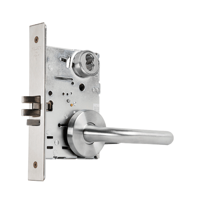 Falcon MA381B SG Apartment Exit Mortise Lock, Accepts Small Format IC Core
