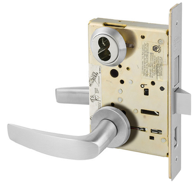 Sargent 60-8245 LNB 26D Dormitory or Exit Mortise Lock, Accepts Large Format IC Core (LFIC), Satin Chrome Finish