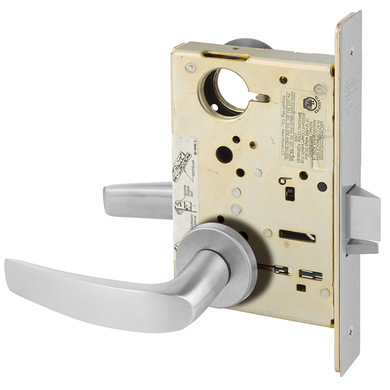 Sargent LC-8216 LNB 26D Apartment, Exit or Public Restroom Mortise Lock, Conventional Less Cylinder, Satin Chrome Finish
