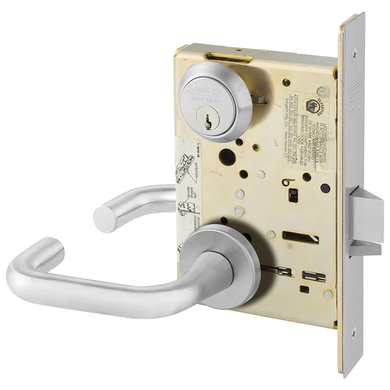 Sargent 8267 LNJ 26D Institutional Privacy Mortise Lock, Satin Chrome Finish