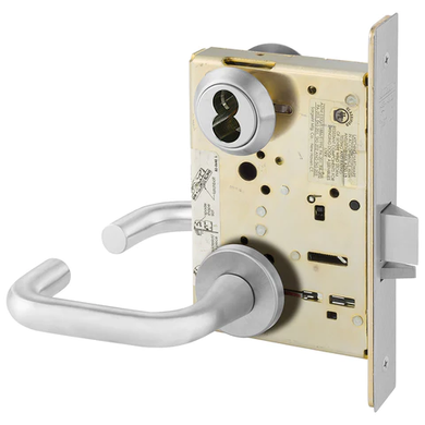 Sargent 60-8267 LNJ 26D Institutional Privacy Mortise Lock, Accepts Large Format IC Core (LFIC), Satin Chrome Finish