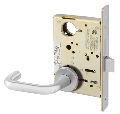 Sargent LC-8235 LNJ 26D Storeroom Mortise Lock, Conventional Less Cylinder, Satin Chrome Finish