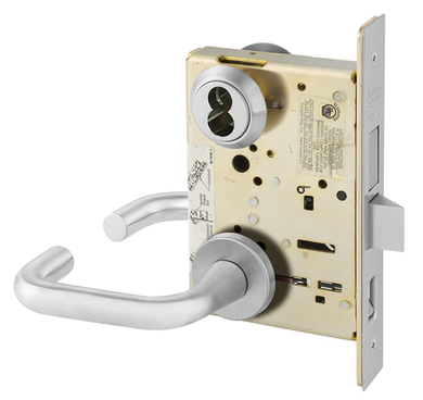 Sargent 70-8245 LNJ 26D Dormitory or Exit Mortise Lock, Accepts Small Format IC Core (SFIC), Satin Chrome Finish
